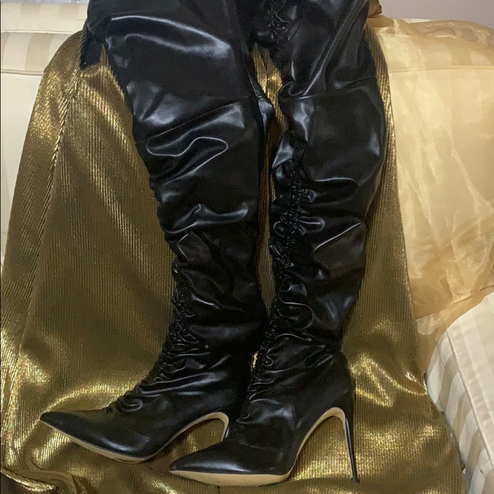 House of CB thigh high boots